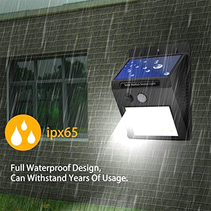 213 Solar Security Led Night Light For Home Outdoorgarden Wall (Black) (20-led Lights) - Trendex