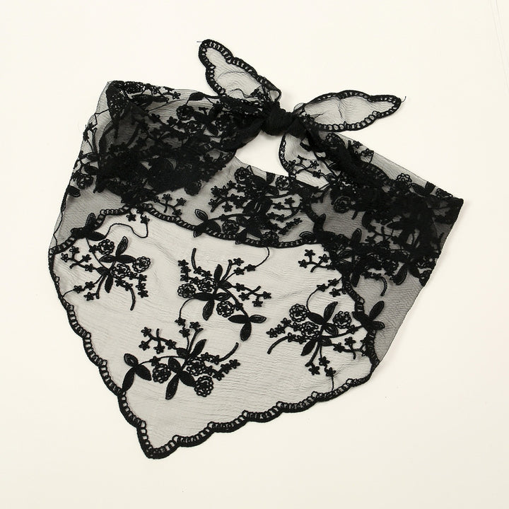 Embroidered Nylon Embroidered Decoration Shawl Scarf - Trendex