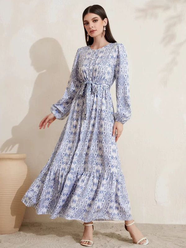 Fashion Casual French Print Women's Dress - Trendex