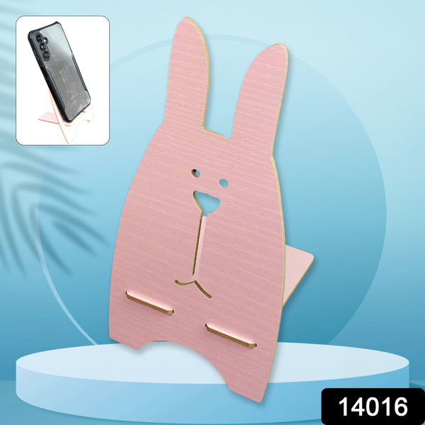 Wooden Cute Lovely Rabbit Design Mobile Stand (1 Pc) - Trendex