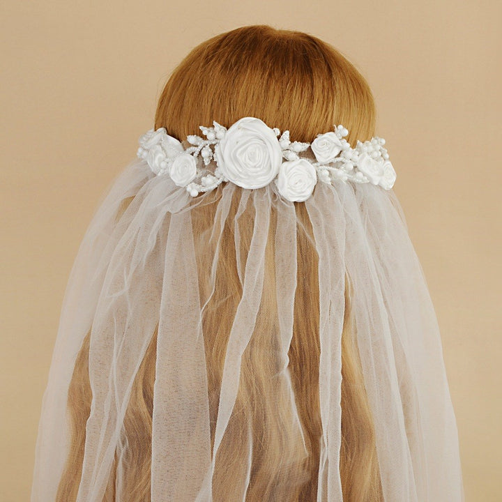 Bridal Veil Double-layer Wedding Veil Flower Veil - Trendex