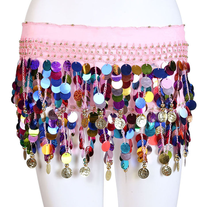 Belly Dancer Sequined Coin Belt - Trendex