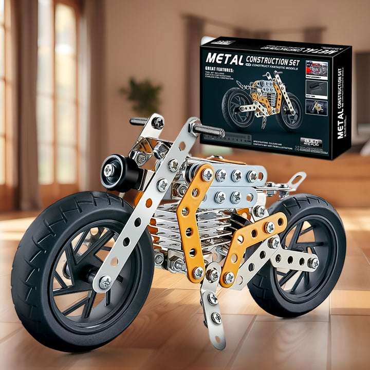 Metal Bike Creative Mechanical Construction Engineering Kit 140 Part Of Bike Tool  1 Set - Trendex