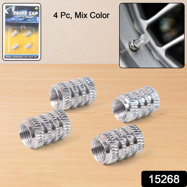 Tire Valve Stem Caps Fit For Genesis Cars. Air Valve Caps Suit For Most Car Truck Suv Wheel Accessories 4pcs Silver. - Trendex