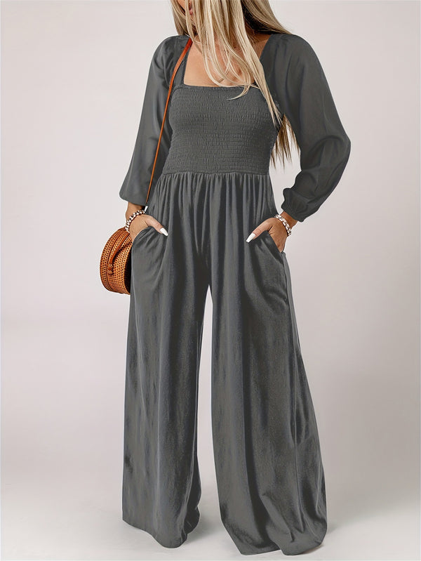 Women's Fashion Wide Leg Trousers Simple Commute Style - Trendex