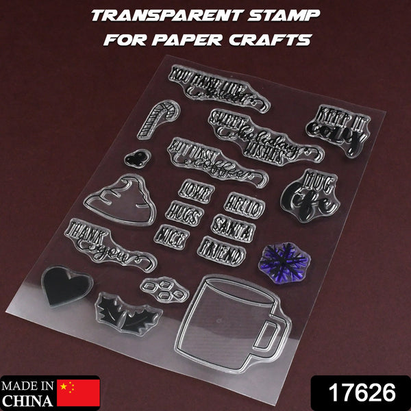 Reusable Rubber Stamp Tpr Stamp Diy Accessories Good Stamping Effect Diy Transparent Stamp Stick Repeatedly For Envelope For Diary For Invitation Letter Photo Album Decoration For Paper Crafts (Mix Design  1 Set) - Trendex