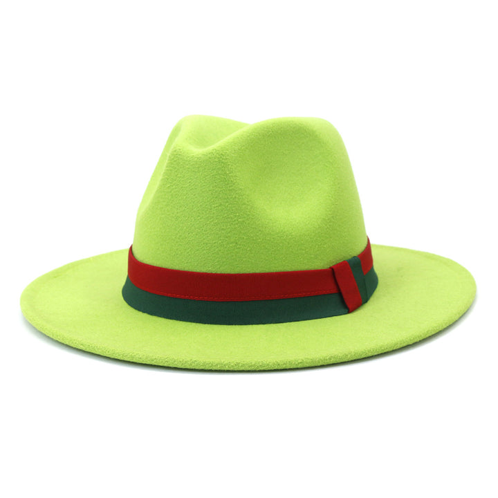 Big Brim British Style Woolen Jazz Top Hat - Trendex