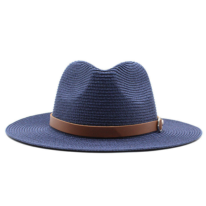 Sun Protection Travel Vacation Beach Woven Denim Top Hat - Trendex