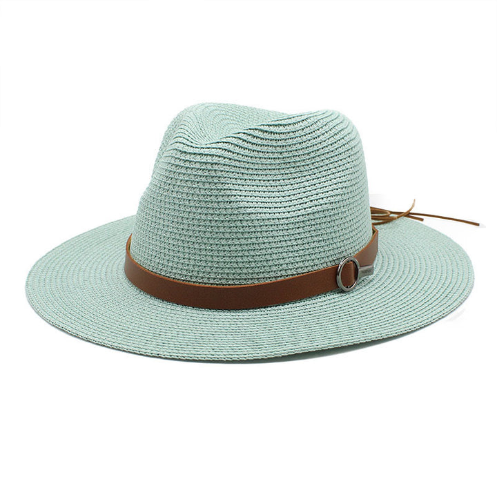 Sun Protection Travel Vacation Beach Woven Denim Top Hat - Trendex