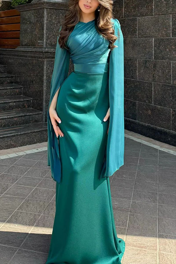 Women's Fashion Temperament Crew Neck Slim Fit Dress - Trendex