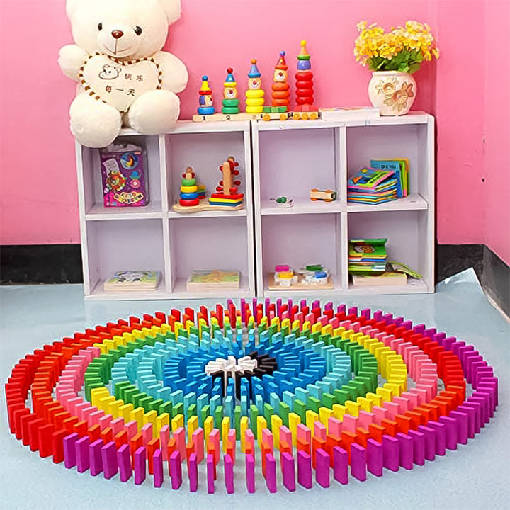 Kids 120 Domino Blocks Dominoes (120 Pcs Set) - Trendex