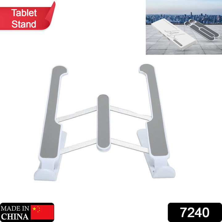 7240 Adjustable Laptop Stand Holder With Built-in Foldable Legs And High Quality Fibre - Trendex