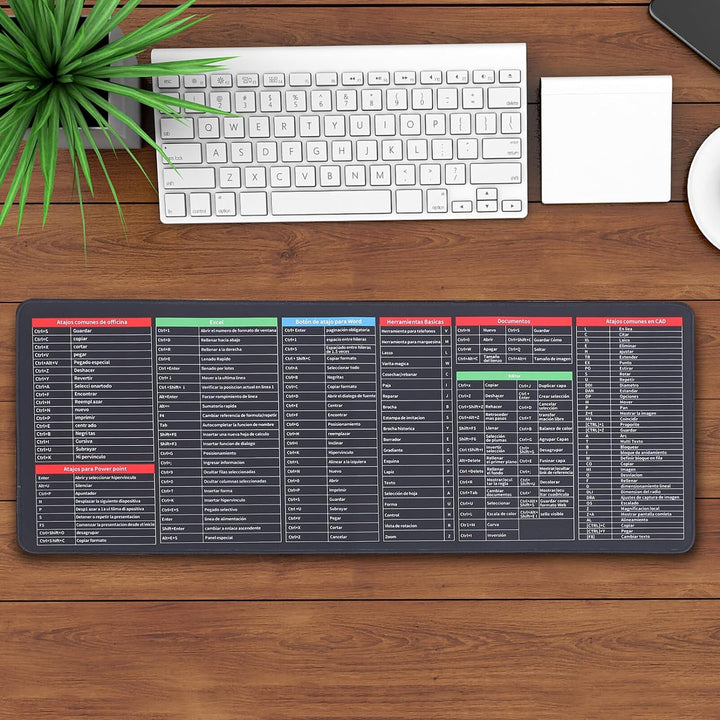 12982 Shortcut Keyboard Mat Mouse Pad Mat Mouse Pads For Desk Quick Key Super Large Anti-slip Keyboard Pad Desk Accessories Desktop Mouse Pad Office Oversized Big Mouse Pad Rubber (8030 Cm) - Trendex