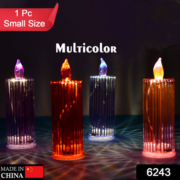6243 Big Simple Candles For Home Decoration Crystal Candle Lights (Multicolor) - Trendex