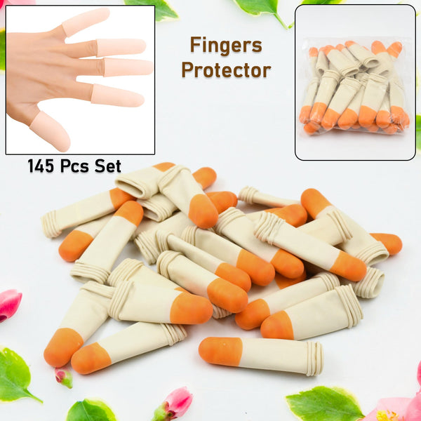 Finger Caps Silicone Finger Protectors Sleeves (Finger Cots  145 Pcs Set Approx) - Trendex