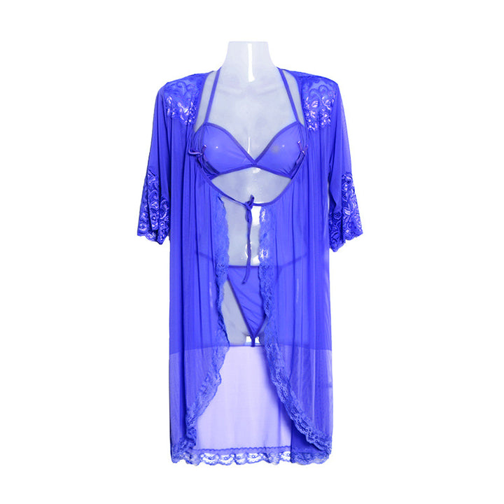 Three-point lace robe - Trendex