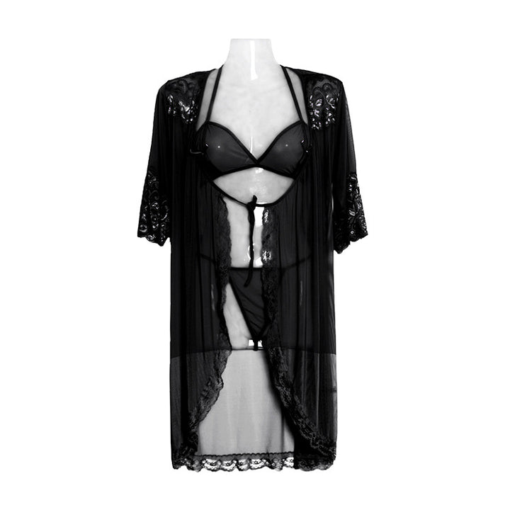 Three-point lace robe - Trendex