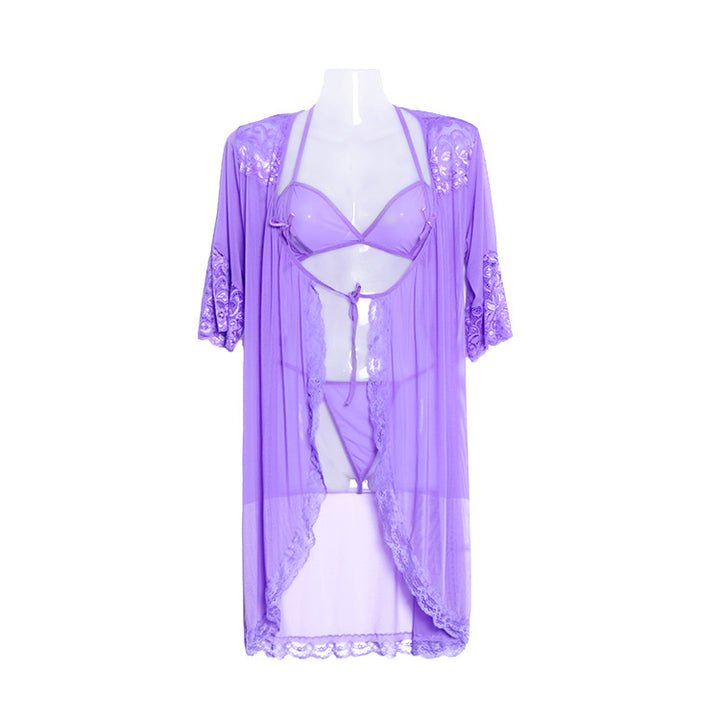 Three-point lace robe - Trendex