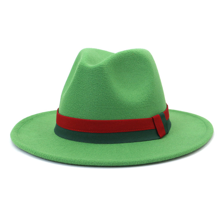 Big Brim British Style Woolen Jazz Top Hat - Trendex