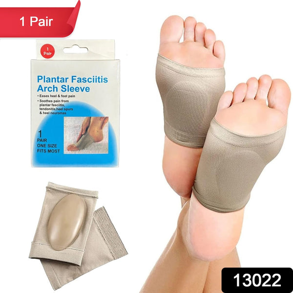 13022 Foot Arch Support For Men  Women  Medial Arch Support For Flat Feet Correction Sleeve With Cushion  Plantar Fasciitis Leg Foot Pain Relief Product  Foot Care For Orthopedic Shoes Slippers (1 Pair) - Trendex