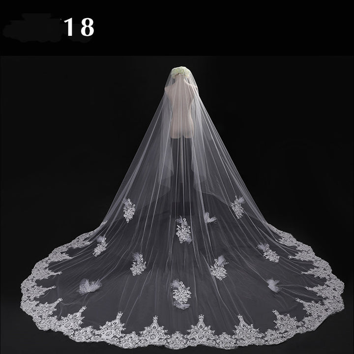 Bride Wedding Master Wedding Veil Long Long Tail - Trendex