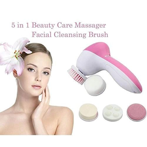 340 -5-in-1 Smoothing Body  Facial Massager (Pink) - Trendex