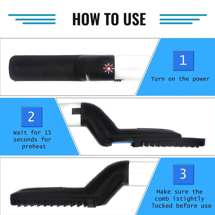 348 Mens Beard And Hair Curling Straightener (Modelling Comb) - Trendex