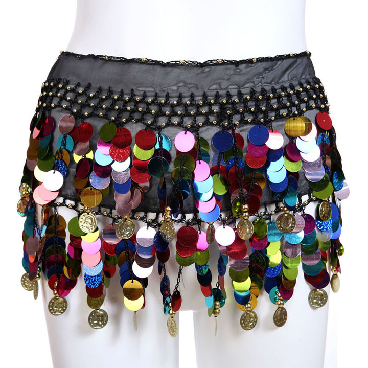 Belly Dancer Sequined Coin Belt - Trendex