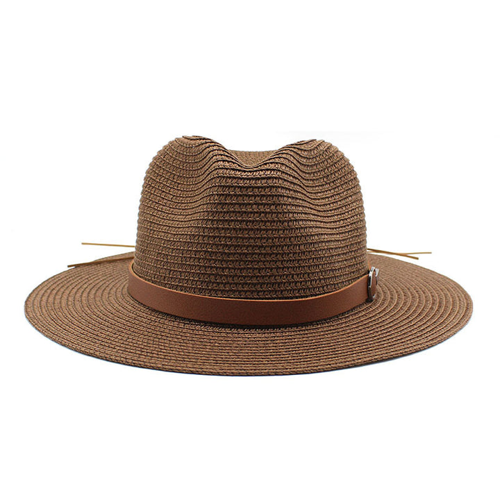 Sun Protection Travel Vacation Beach Woven Denim Top Hat - Trendex