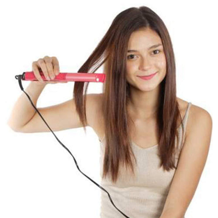 385 2 In 1 Hair Straightener And Curler Machine For Women  Curl  Straight Hair Iron - Trendex