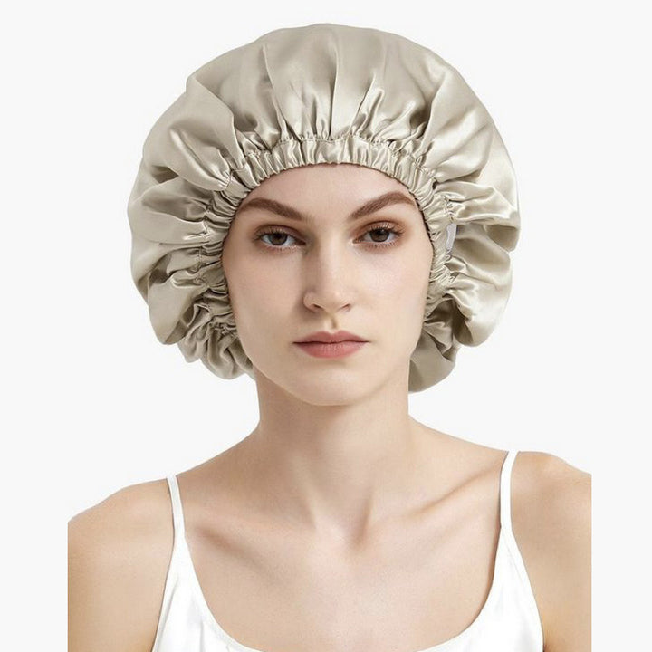Double Layer Silk Elastic Band Nightcap - Trendex