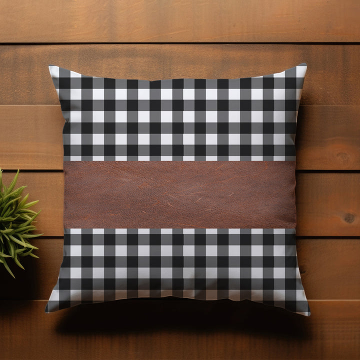 Pillow Covers Leather  Cotton Cushion Covers (17  17 Inch  1 Pair  2 Pc) - Trendex