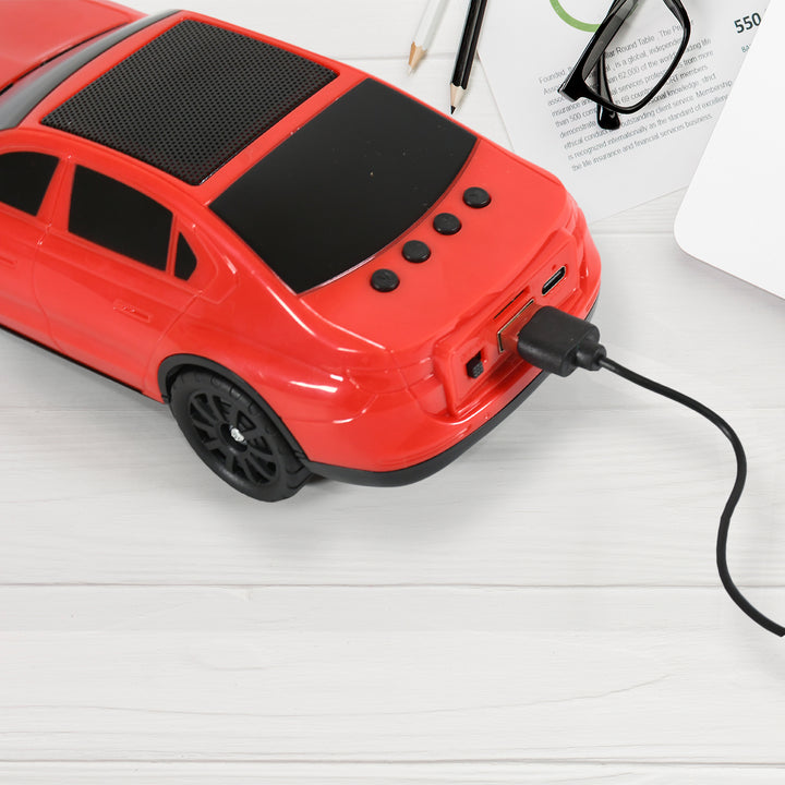 12675 Wireless Bluetooth Speaker Portable Car Shape Music Speaker Support Bluetooth Tf Card Usb Fm Radio Function Unique Shape Car Speaker - Trendex