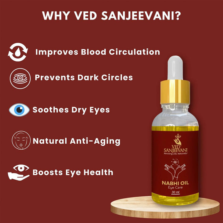 Ved Sanjeevani 100 Organic Ayurvedic Nabhi Oil For Eye Care (30ml  1 Pc) - Trendex