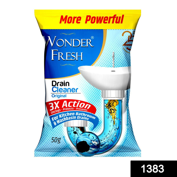 1383 All Pipe Safe Drain Cleaner Powder Clear Clogged Sinks  Pipes 50 Gram Pack - Trendex