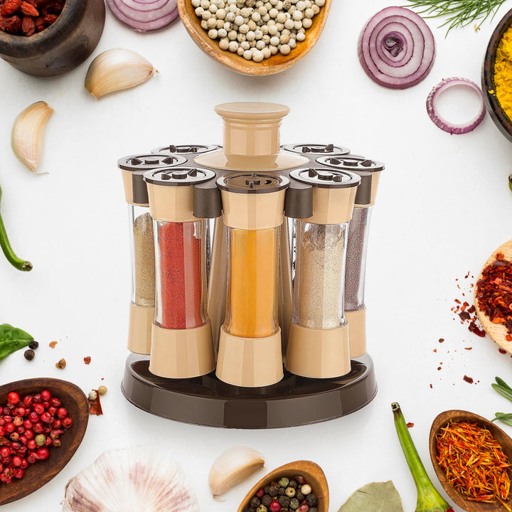 360 Revolving Spice Rack For Kitchen And Dining Table 8 Spice Jars - Trendex