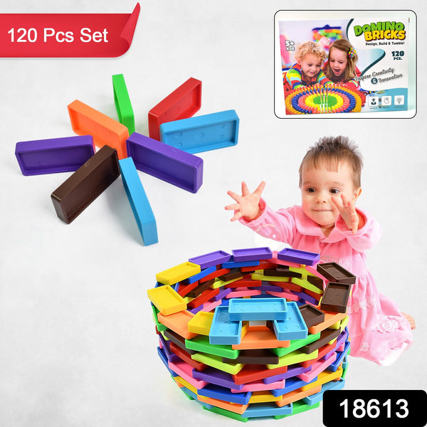 Kids 120 Domino Blocks Dominoes (120 Pcs Set) - Trendex