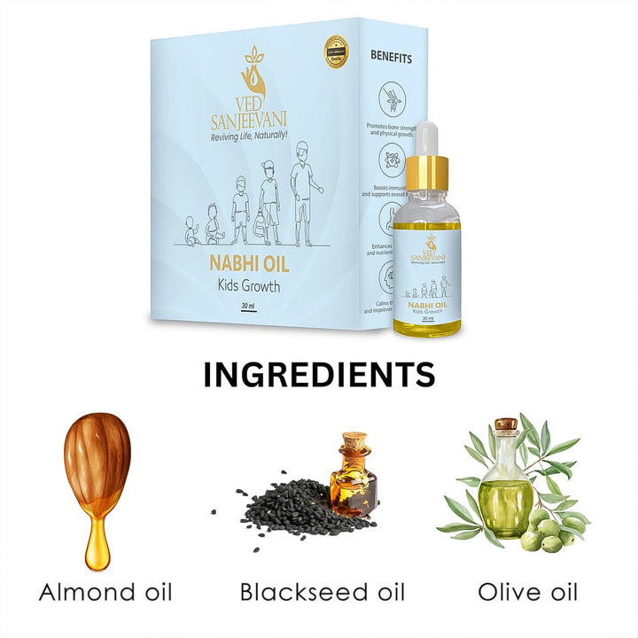Ved Sanjeevani Nabhi Oil For Kids Growth (30ml  1 Pc) - Trendex