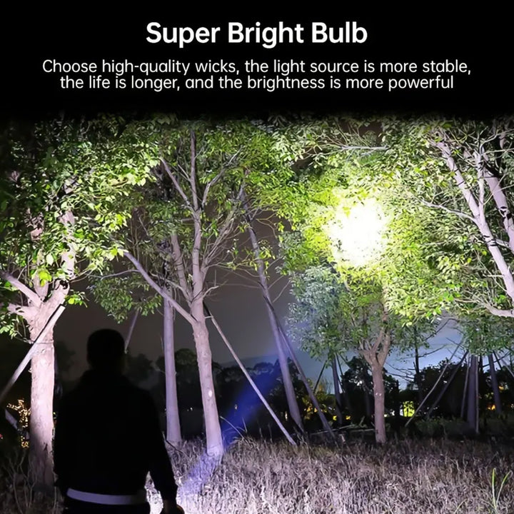 Portable Flashlight  Torch  Cob 7led Hand Light Usb Rechargeable Light With Side Light (1 Pc) - Trendex