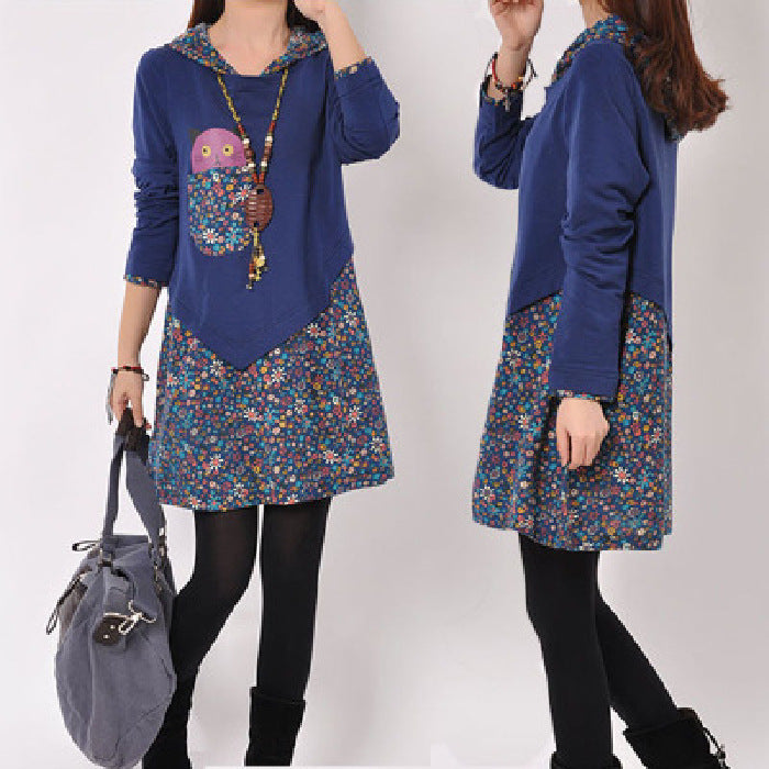 Loose Casual Skirt Korean Sports Long Sleeve Dress - Trendex