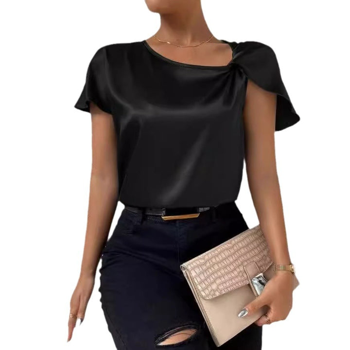Women's Fashion Solid Color Loose-fitting Versatile Top - Trendex
