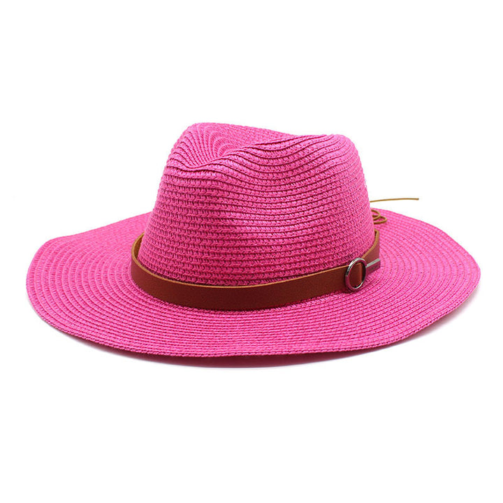 Sun Protection Travel Vacation Beach Woven Denim Top Hat - Trendex
