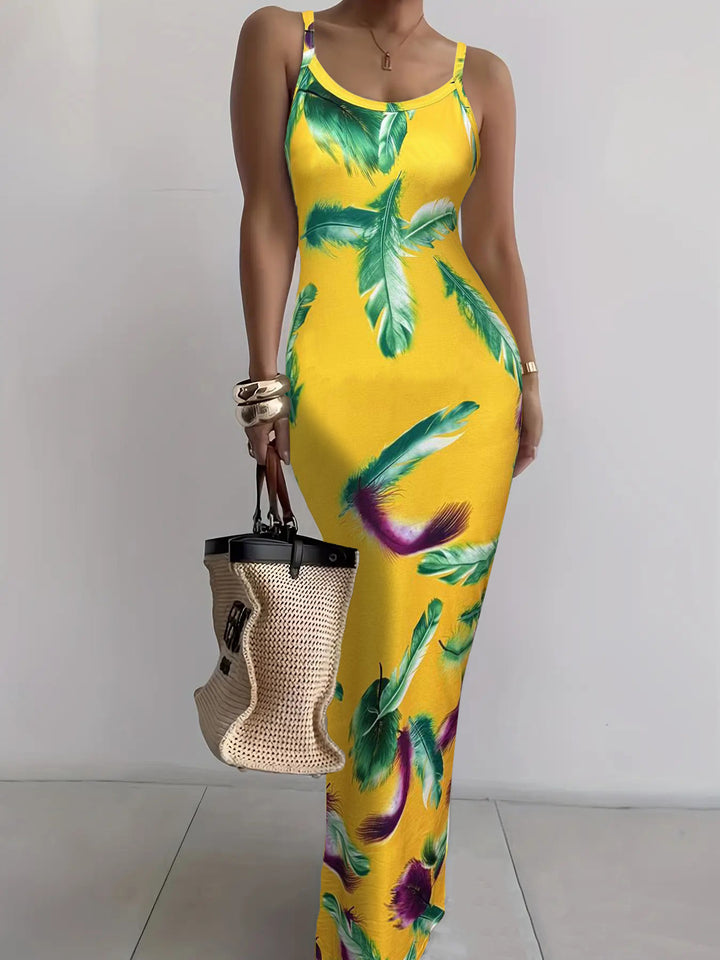 Summer New Suspender Slim Fit Slimming Long Dress - Trendex