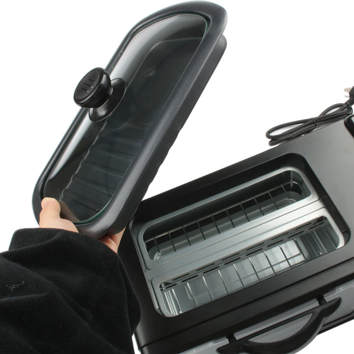 2788 3 In 1 Breakfast Maker Portable Toaster Oven Grill Pan  Coffee Maker Full Breakfast Ready At One Go - Trendex