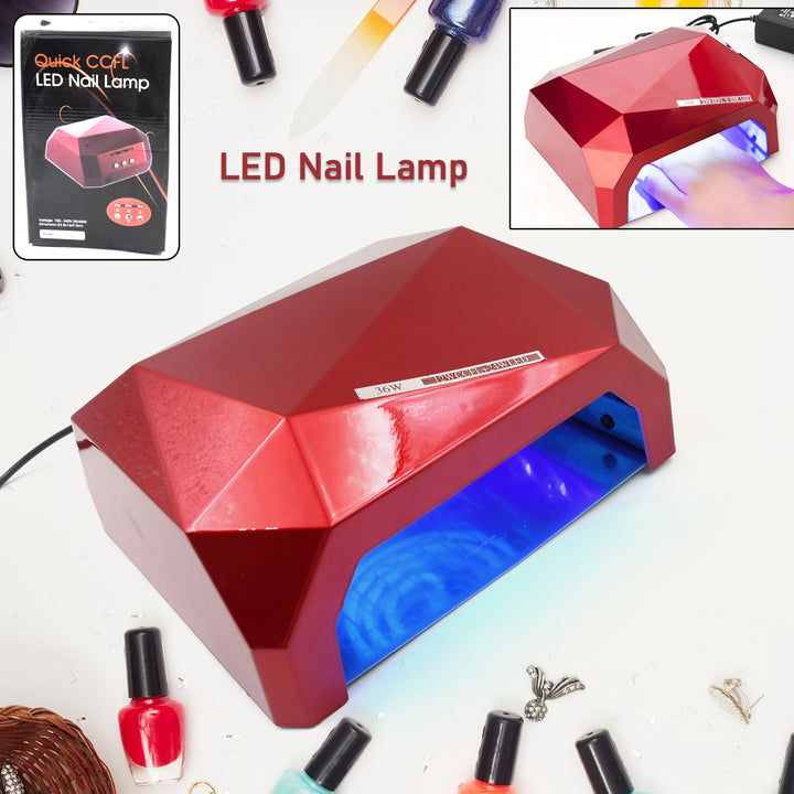 36w Led Nail Dryer Curing Nail Polish Uv Gel Diamond Shaped Nail Dryers (1 Pc) - Trendex