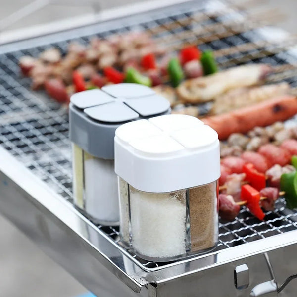 4-in-1  Clamshell Transparent Seasoning Jar