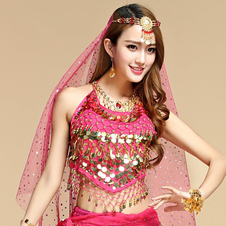 Dance Costume Sequined Chili Bra Top - Trendex