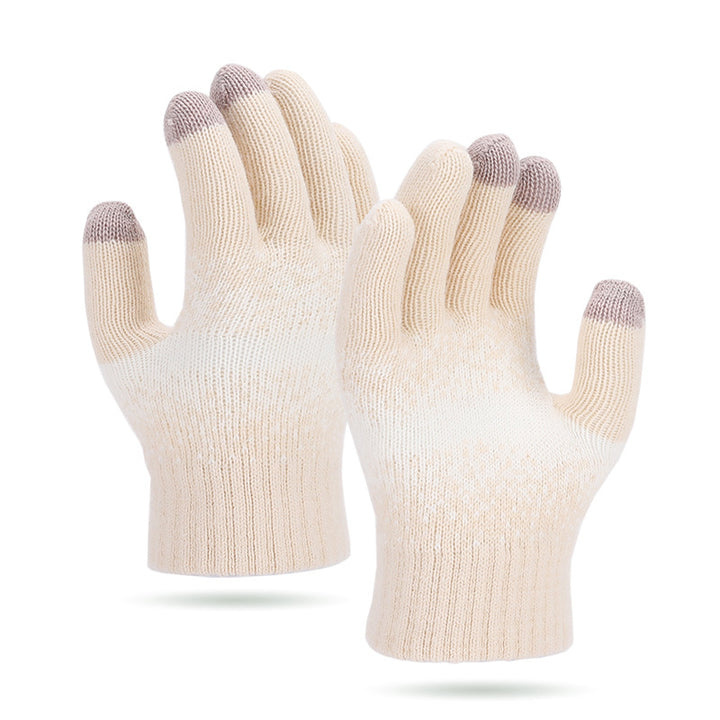 Autumn And Winter New Gloves Women's Knitted Wool - Trendex