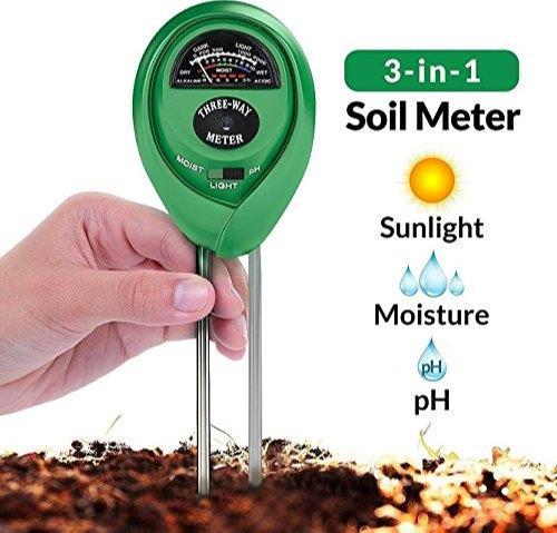 473 Soil Tester 3-in-1 Plant Moisture Sensor (Green) - Trendex