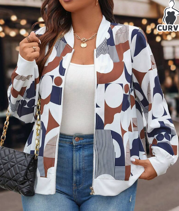 Minimally Casual Printed Women's Jacket - Trendex